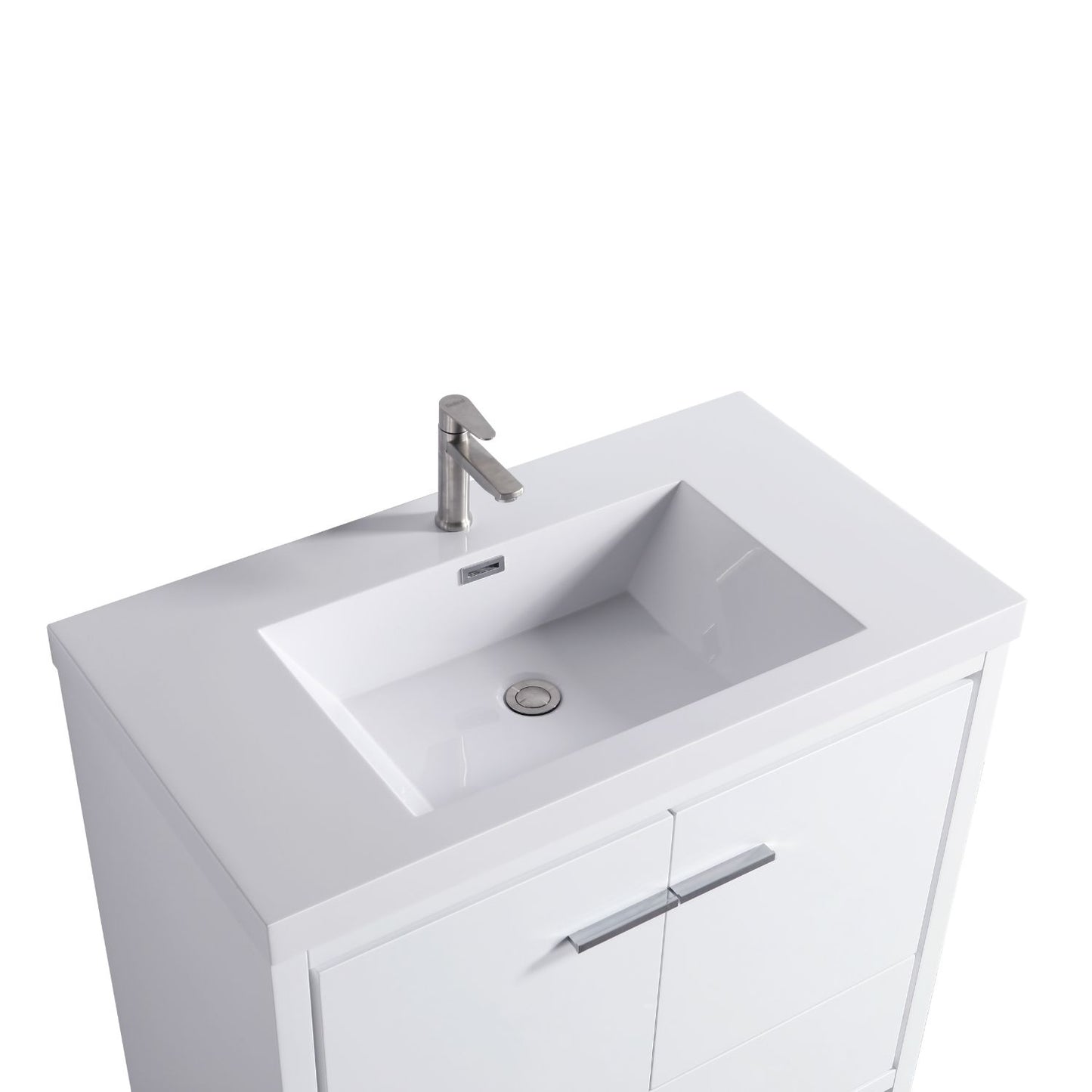 Waterpar® 35.43 in. L x 19.7 in. W x 35 in. H Bathroom Cabinet with Single Resin Sink