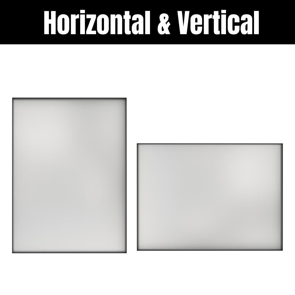 Waterpar® 48 in. W x 36 in. H Rectangular Aluminum Framed Wall Bathroom Vanity Mirror