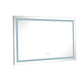 Waterpar® 40 in. W x 32 in. H Rectangular Frameless Wall Bathroom Vanity Mirror with Backlit and Front Light