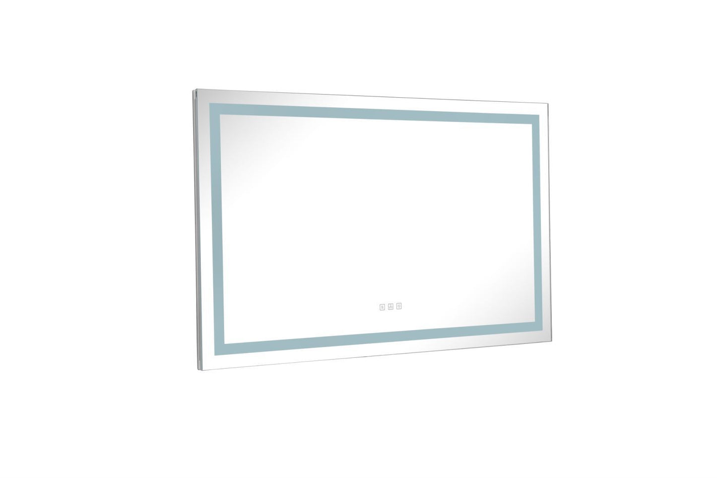 Waterpar® 40 in. W x 32 in. H Rectangular Frameless Wall Bathroom Vanity Mirror with Backlit and Front Light