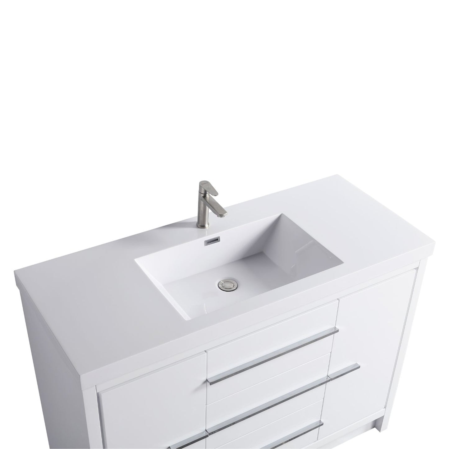 Waterpar® 47.4 in. L x 19.7 in. W x 35 in. H Bathroom Cabinet with Single Resin Sink