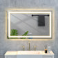 Waterpar® 40 in. W x 32 in. H Rectangular Frameless Wall Bathroom Vanity Mirror with Backlit and Front Light