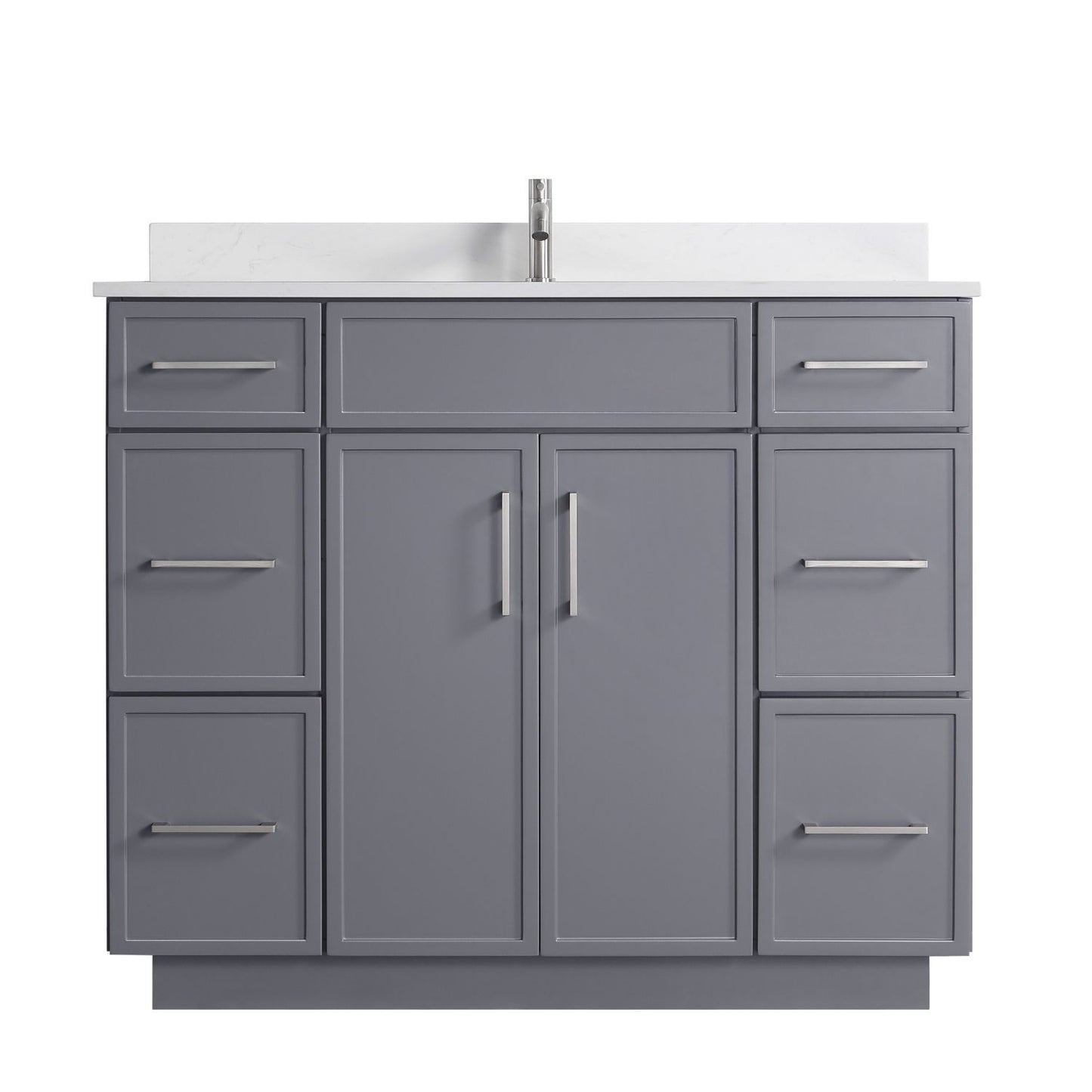 Waterpar® 42 in. L x 22 in. W x 35 in. H Minimalist Bathroom Cabinet with Single Ceramic Sink