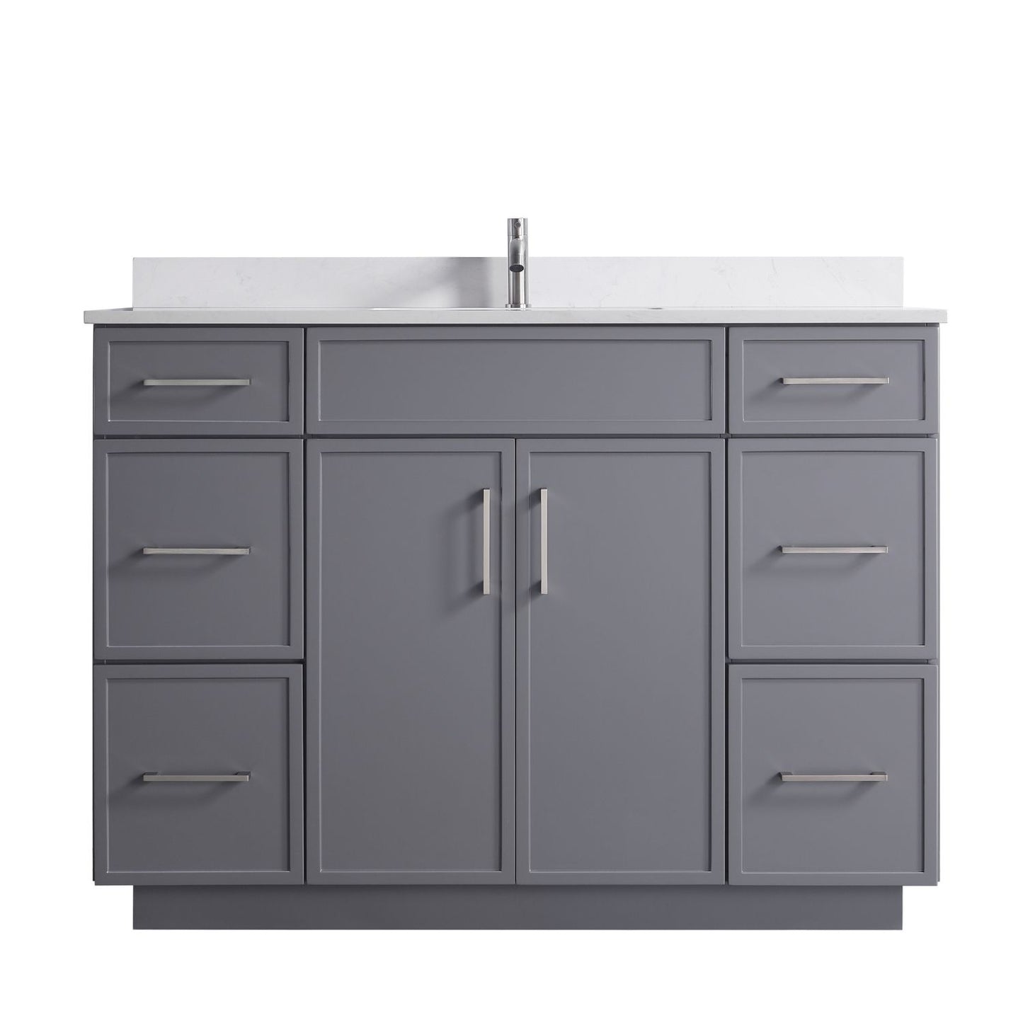 Waterpar® 48 in. L x 22 in. W x 35 in. H Minimalist Bathroom Cabinet with Single Ceramic Sink