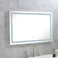 Waterpar® 40 in. W x 32 in. H Rectangular Frameless Wall Bathroom Vanity Mirror with Backlit and Front Light