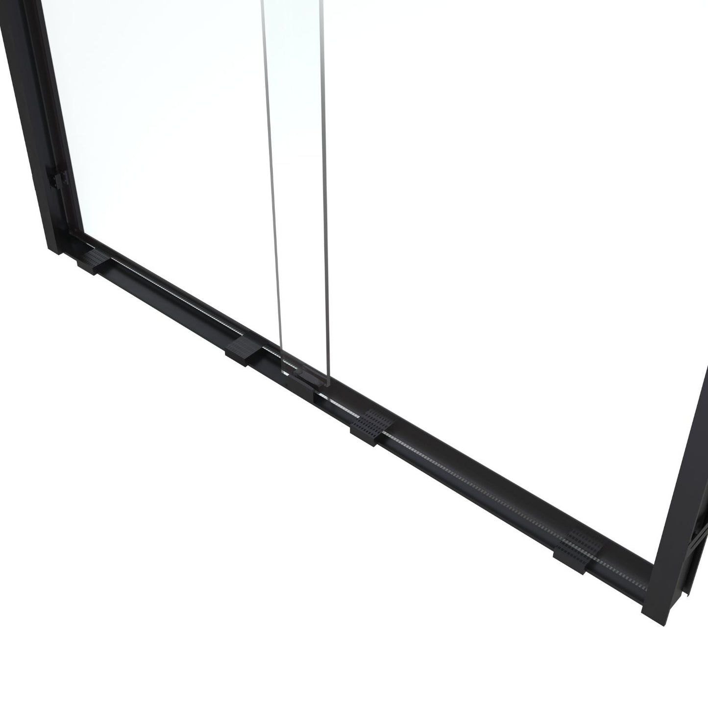 WATERPAR® Sliding Semi-Frameless Shower Door with Double Towel Bars Customization