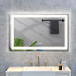 Waterpar® 40 in. W x 32 in. H Rectangular Frameless Wall Bathroom Vanity Mirror with Backlit and Front Light