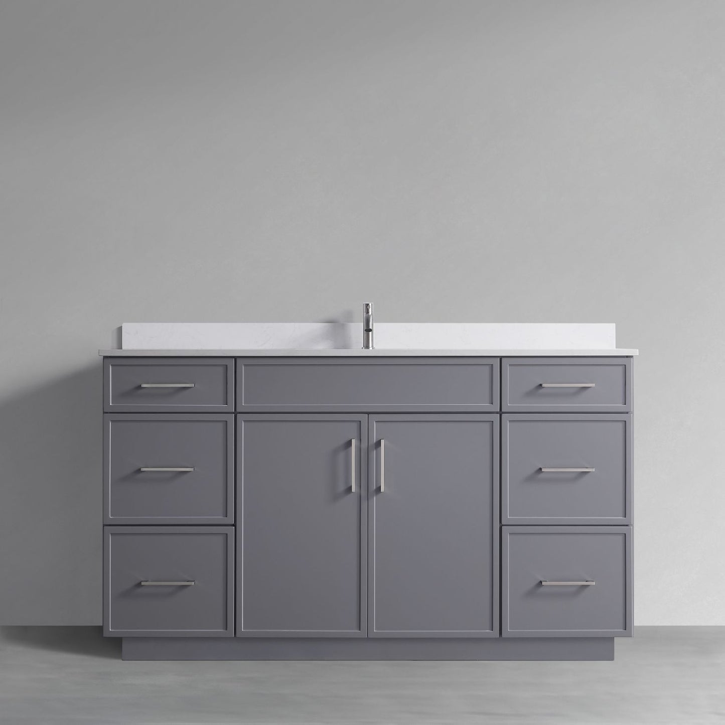 Waterpar® 60 in. L x 22 in. W x 35 in. H Minimalist Bathroom Cabinet with Single Ceramic Sink