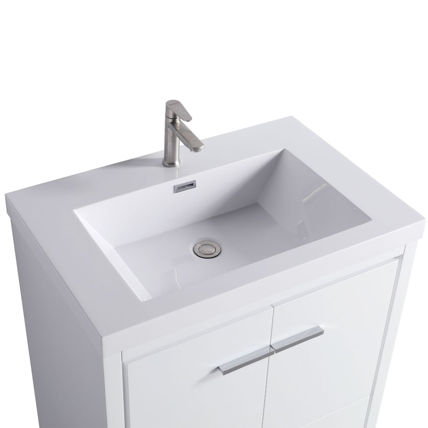 Waterpar® 29.65 in. L x 19.7 in. W x 35 in. H Bathroom Cabinet with Single Resin Sink