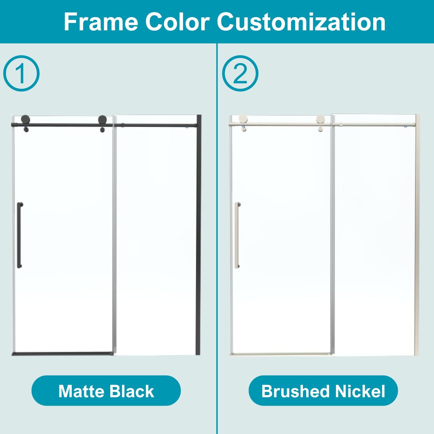 WATERPAR® Sliding Framed Shower Door Customization