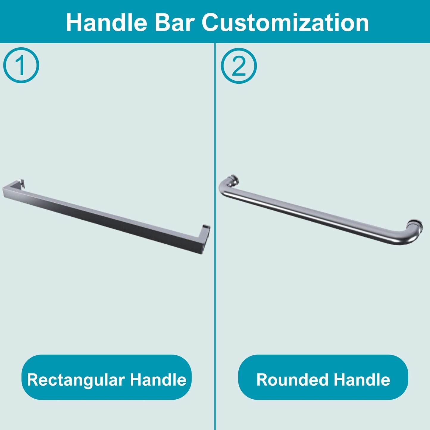 WATERPAR® Sliding Framed Shower Door wtih Double Towel Bars Customization