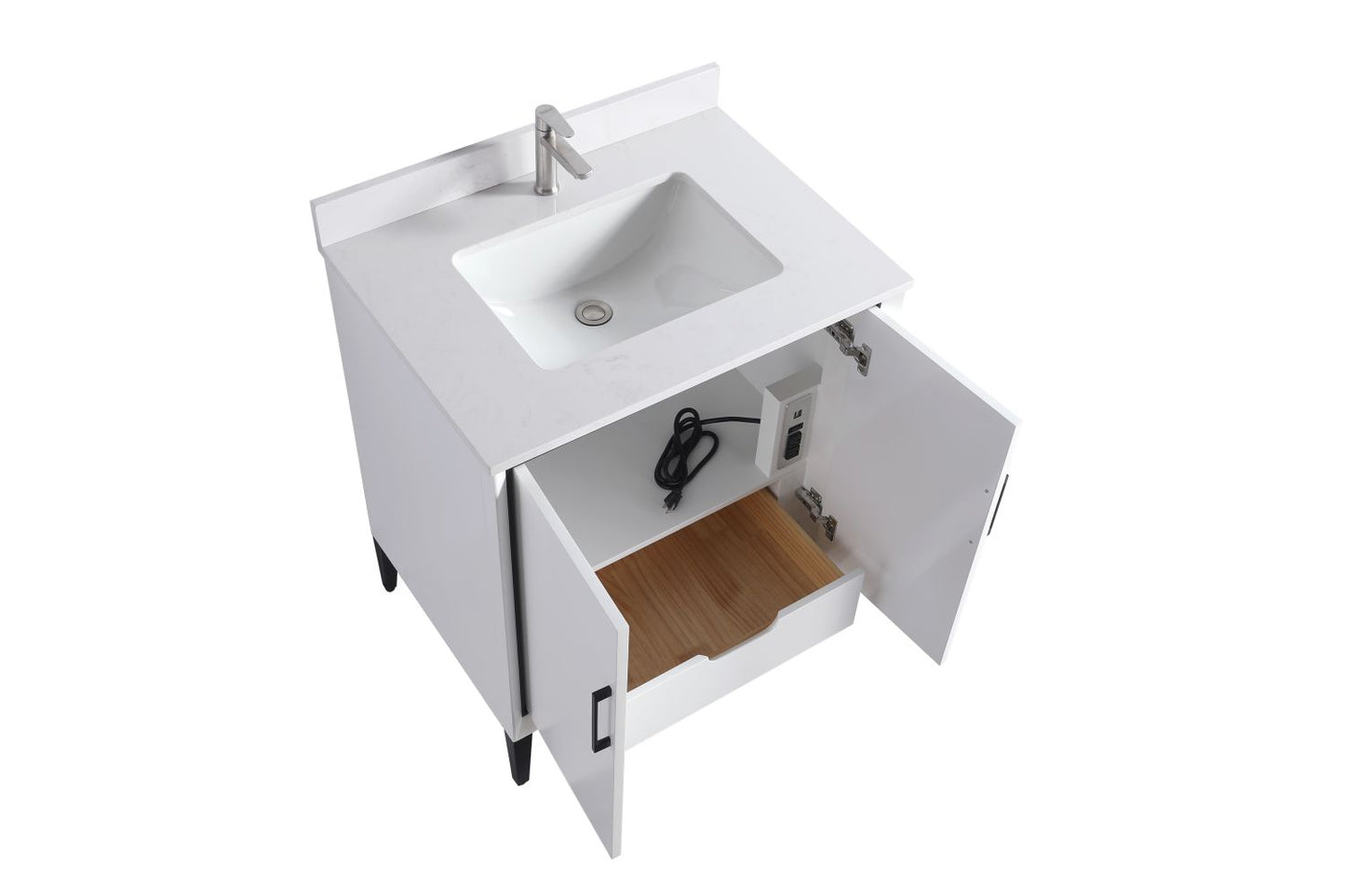 Waterpar® 30 in. L x 22 in. W x 35 in. H Bathroom Cabinet with Single Ceramic Sink