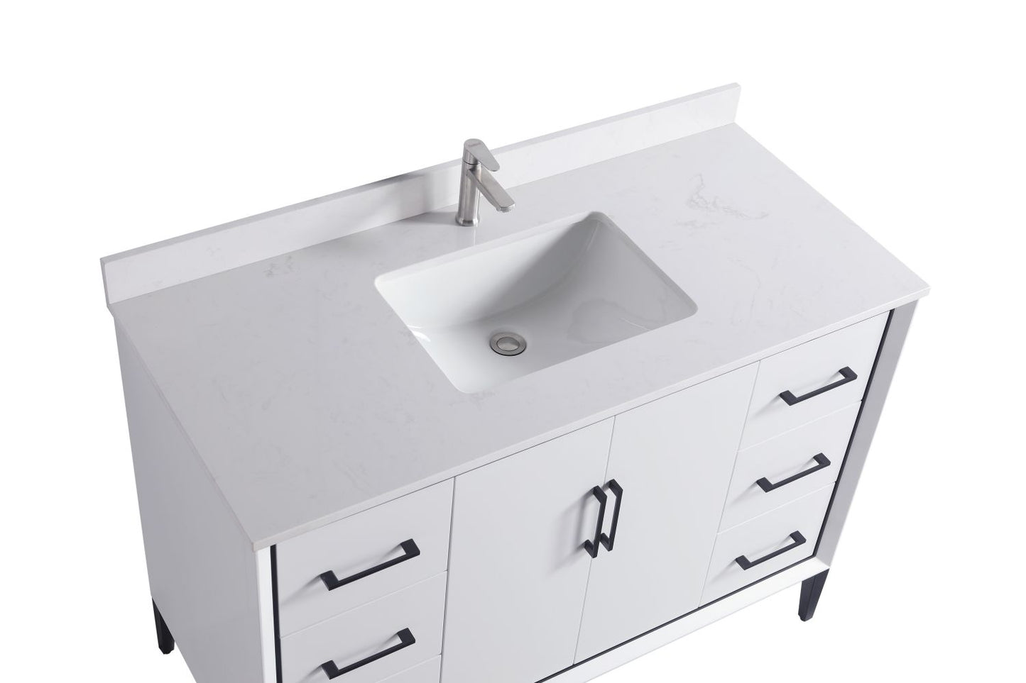 Waterpar® 48 in. L x 22 in. W x 35 in. H Bathroom Cabinet with Single Ceramic Sink