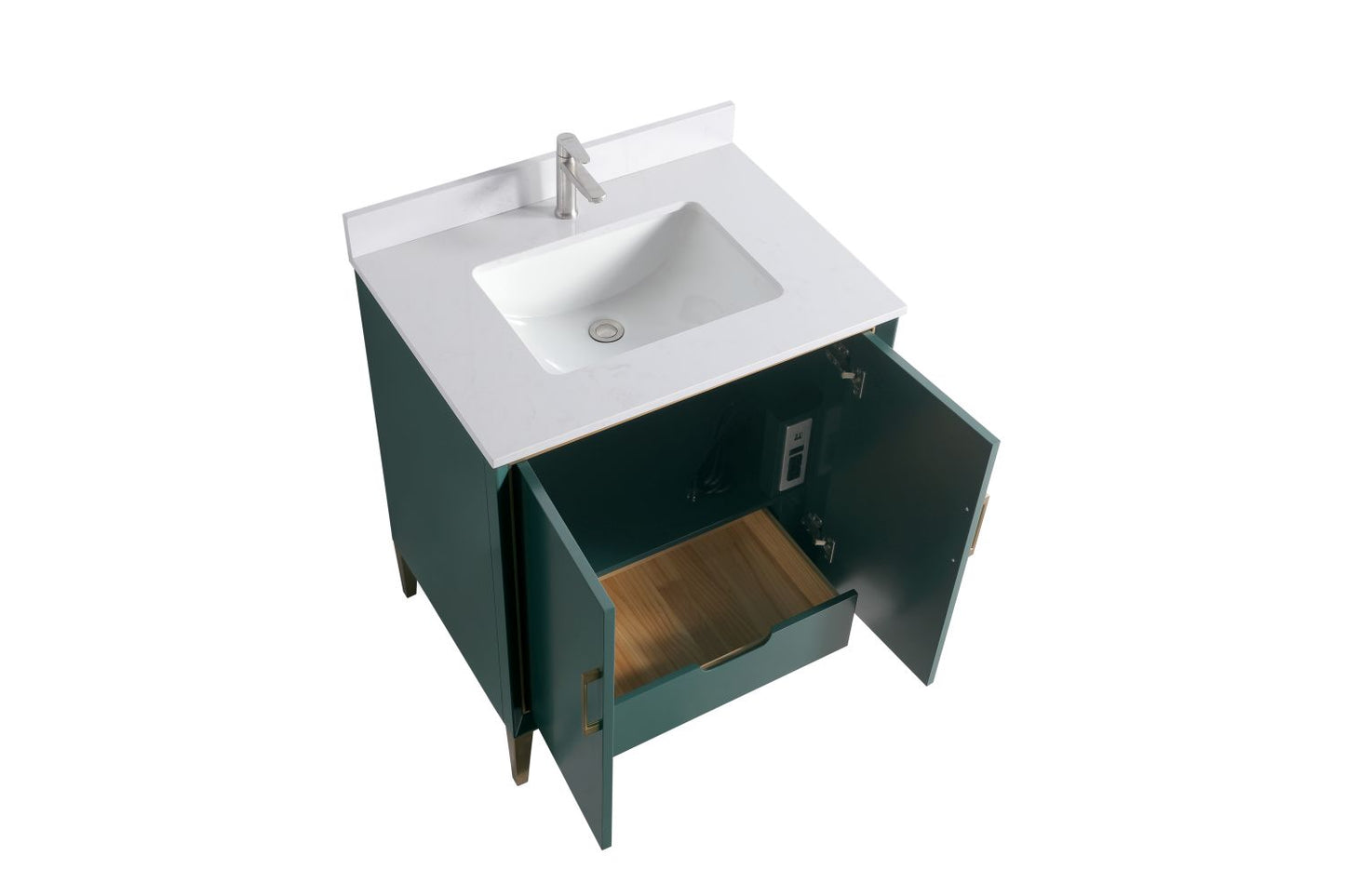 Waterpar® 30 in. L x 22 in. W x 35 in. H Bathroom Cabinet with Single Ceramic Sink