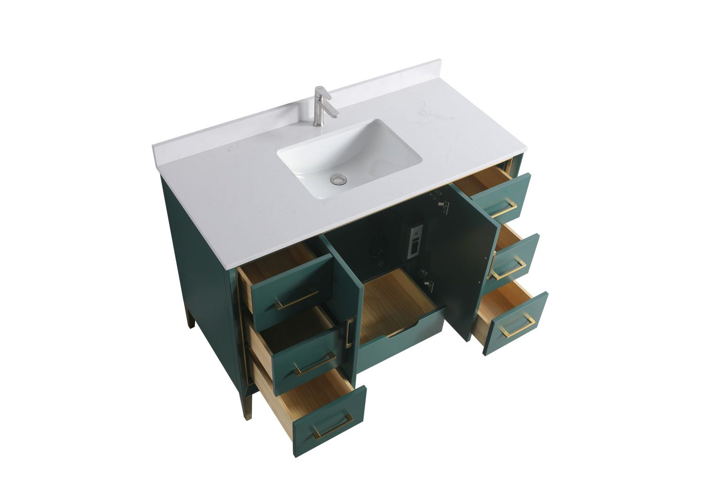 Waterpar® 48 in. L x 22 in. W x 35 in. H Bathroom Cabinet with Single Ceramic Sink