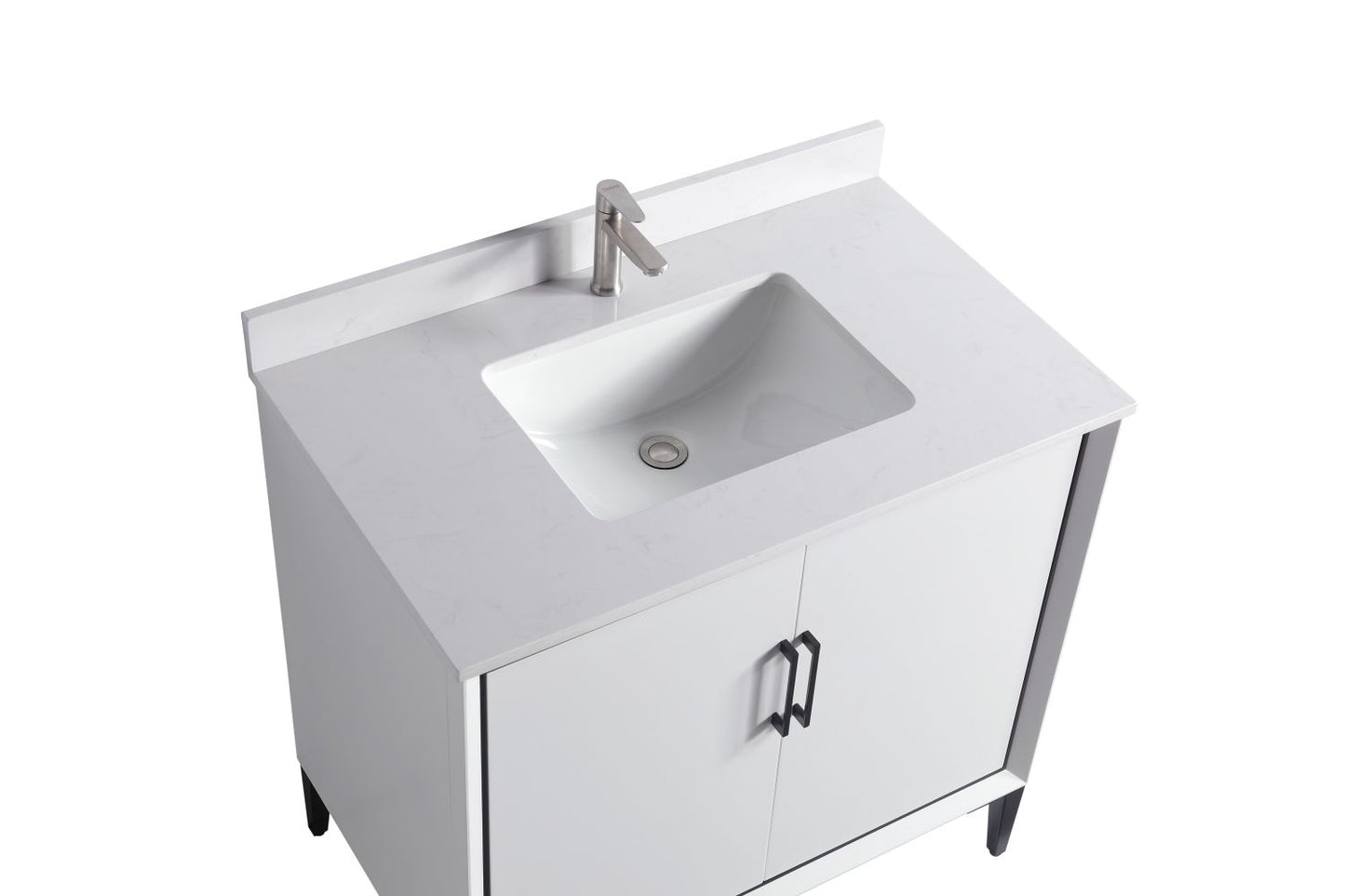 Waterpar® 36 in. L x 22 in. W x 35 in. H Bathroom Cabinet with Single Ceramic Sink