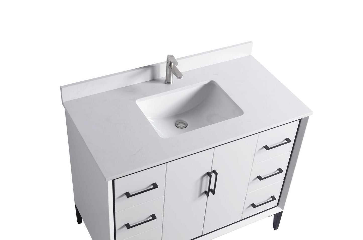 Waterpar® 42 in. L x 22 in. W x 35 in. H Bathroom Cabinet with Single Ceramic Sink