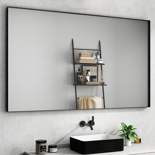 Waterpar® 72 in. W x 32 in. H Rectangular Aluminum Framed Wall Bathroom Vanity Mirror