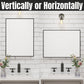 Waterpar® 55 in. W x 30 in. H Rectangular Aluminum Framed Wall Bathroom Vanity Mirror