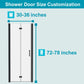 WATERPAR® Bi-Fold or Pivot Swing Frameless Shower Door Customization