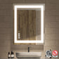 Waterpar® 36 in. W x 24 in. H LED Rectangular Frameless Anti-Fog Bathroom Mirror Front Light