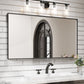 Waterpar® 55 in. W x 30 in. H Rectangular Aluminum Framed Wall Bathroom Vanity Mirror